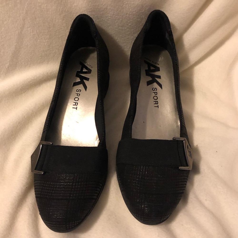 Anne Klein Sport Black Plaid Wedge